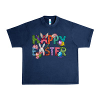 Navy Western Happy Easter Urban Heavy Tee - BundleAndBundleShop