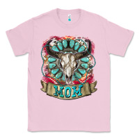 Bubblegum Pink Mom Bull Skull Mother's Day Classic Tee - CowGirlArtShop