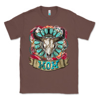 Chestnut Mom Bull Skull Mother's Day Classic Tee - CowGirlArtShop
