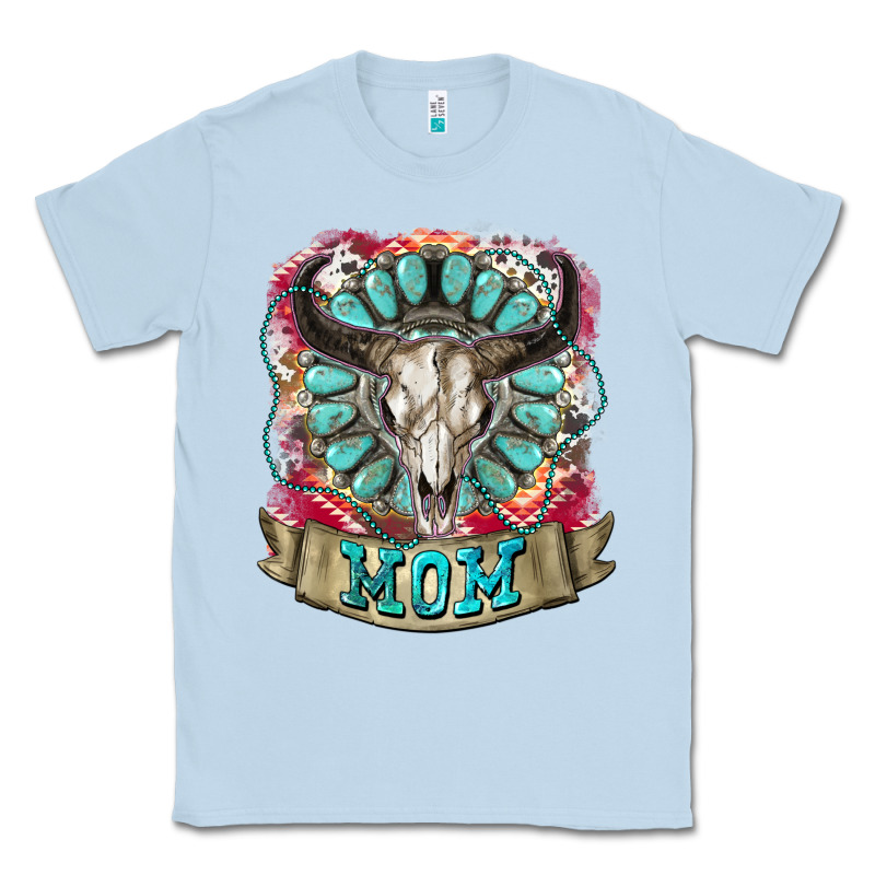 Mom Bull Skull Mother's Day Classic Tee by CowGirlArtShop | Teevron