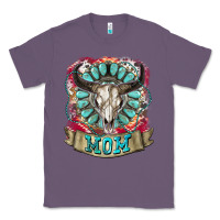 Lavender Mom Bull Skull Mother's Day Classic Tee - CowGirlArtShop