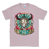 Lilac Mom Bull Skull Mother's Day Classic Tee - CowGirlArtShop