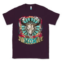 Plum Mom Bull Skull Mother's Day Classic Tee - CowGirlArtShop