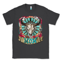 Smoke Mom Bull Skull Mother's Day Classic Tee - CowGirlArtShop