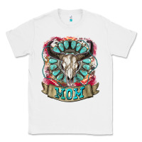 White Mom Bull Skull Mother's Day Classic Tee - CowGirlArtShop