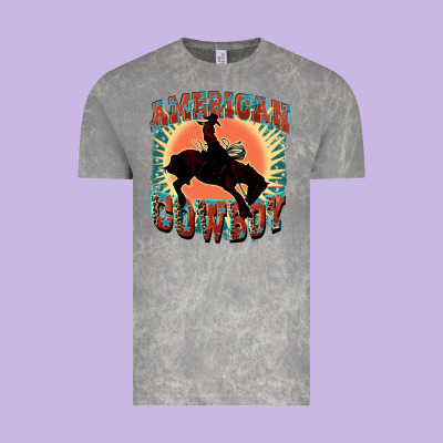 American Cowboy Vintage Tee Designed By Fadigitalartstudio