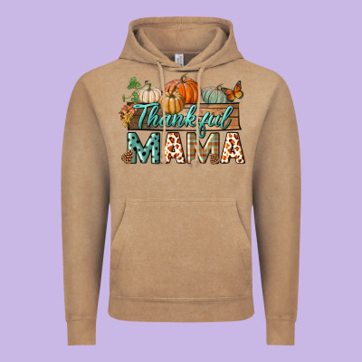 Thankful Mama Vintage Hoodie Designed By Bundleandbundleshop