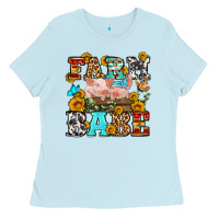 Baby Blue western farm babe Ladies Tee - OliviaCreatesArt