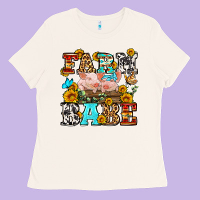 Western Farm Babe Ladies Tee Designed By Oliviacreatesart