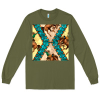 Army Green native american aztec seamless pattern 6 Long Sleeve Tee - BundleAndBundleShop