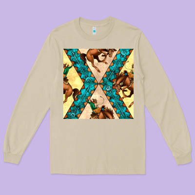 Native American Aztec Seamless Pattern 6 Long Sleeve Tee Designed By Bundleandbundleshop