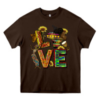 Chocolate Brown love juneteenth africa Heavy Core Tee - CowGirlArtShop