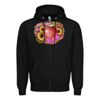 Black apple sunflower back to school background Zipper Hoodie - AdoDesignShop