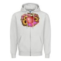 Dove Grey apple sunflower back to school background Zipper Hoodie - AdoDesignShop