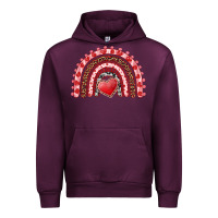 Mauve Wine valentines day rainbow with heart Urban Hoodie - RanaPortraitStore
