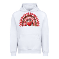 White valentines day rainbow with heart Urban Hoodie - RanaPortraitStore