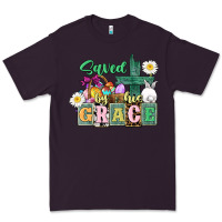 Plum Saved by his grace Easter Premium Tee - CowGirlArtShop