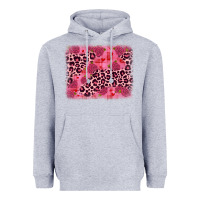 Heather Grey valentine's day roses leopard background Heavyweight Hoodie - JahusDesignShop
