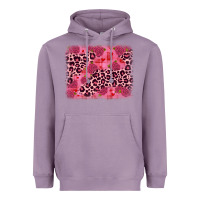 Lavender valentine's day roses leopard background Heavyweight Hoodie - JahusDesignShop
