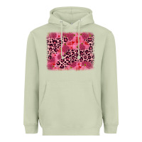 Matcha valentine's day roses leopard background Heavyweight Hoodie - JahusDesignShop
