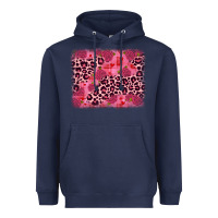 Navy valentine's day roses leopard background Heavyweight Hoodie - JahusDesignShop