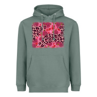 Sage valentine's day roses leopard background Heavyweight Hoodie - JahusDesignShop
