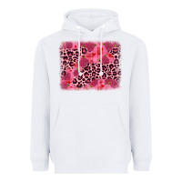 White valentine's day roses leopard background Heavyweight Hoodie - JahusDesignShop