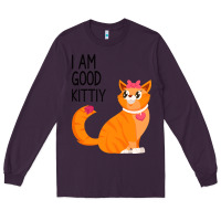 Plum I Am Good Kittiy Long Sleeve Tee - Bettercallsaul
