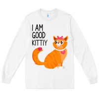 White I Am Good Kittiy Long Sleeve Tee - Bettercallsaul