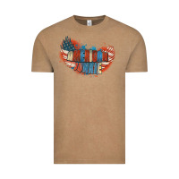 Vintage Coffee American junkie 4th of july Vintage Tee - FaDigitalArtStudio