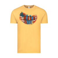 Vintage Mustard American junkie 4th of july Vintage Tee - FaDigitalArtStudio