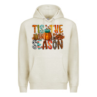Oatmeal Heather tis the season Premium Hoodie - RacoonDesign