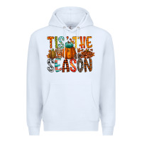 White tis the season Premium Hoodie - RacoonDesign