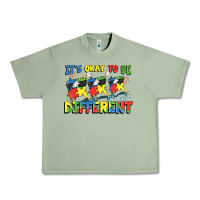 Oil Green It's okay to be different Autism Urban Heavy Tee - FaDigitalArtStudio