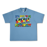 Pebble Blue It's okay to be different Autism Urban Heavy Tee - FaDigitalArtStudio