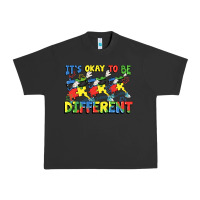 Pigment Black It's okay to be different Autism Urban Heavy Tee - FaDigitalArtStudio