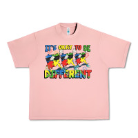 Salmon It's okay to be different Autism Urban Heavy Tee - FaDigitalArtStudio