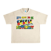 Sandshell It's okay to be different Autism Urban Heavy Tee - FaDigitalArtStudio