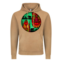 African Masks Round Earrings 3 Vintage Hoodie | Teevron