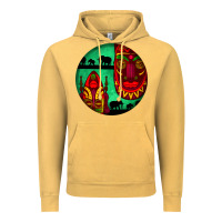 Vintage Mustard african masks round earrings 3 Vintage Hoodie - BundleAndBundleShop