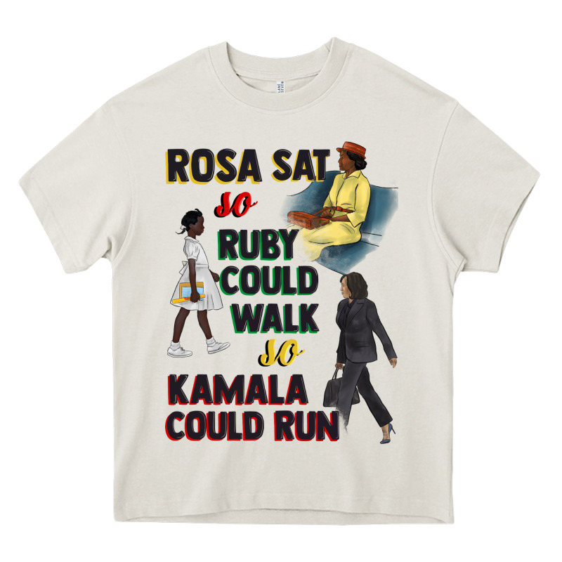 Rosa Sat So Ruby Could Walk So Kamala Could Run Juneteenth Heavy Core Tee by CowGirlArtShop | Teevron