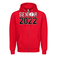 Red senior baseball Zipper Hoodie - AdoDesignShop