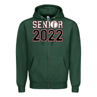 Sports Green senior baseball Zipper Hoodie - AdoDesignShop