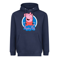 Navy peppa pig Heavyweight Hoodie - artisFamous