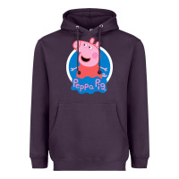 Plum peppa pig Heavyweight Hoodie - artisFamous