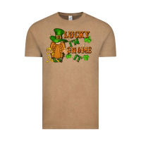 Vintage Coffee lucky i'm gnome it St. Patricks Day Vintage Tee - FaDigitalArtStudio