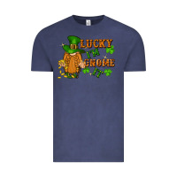 Vintage Denim lucky i'm gnome it St. Patricks Day Vintage Tee - FaDigitalArtStudio