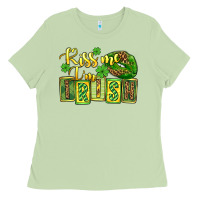 Matcha St. Patrick's Kiss me i am irish Ladies Tee - OliviaCreatesArt