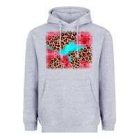 Heather Grey valentine's day leopard background Heavyweight Hoodie - JahusDesignShop