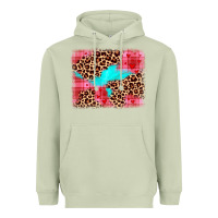 Matcha valentine's day leopard background Heavyweight Hoodie - JahusDesignShop